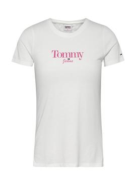 T-Shirt Tommy Jeans Skinny Essential Bianco Donna