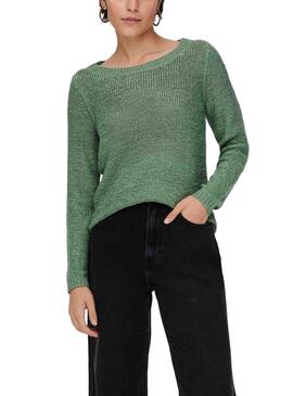 Pullover Only Geena De Knitted Verde per Donna