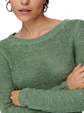 Pullover Only Geena De Knitted Verde per Donna