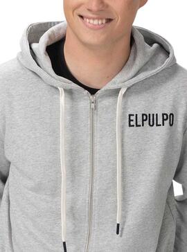 Giacca El Pulpo Storm Zip Grigio per Uomo