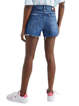 Short Jeans Tommy Jeans Hotpant Blu Per Donna