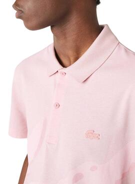 Polo Lacoste Coccodrillo Rosa per Uomo