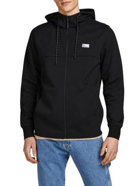 Felpa Jack & Jones Cerniera Nero Uomo