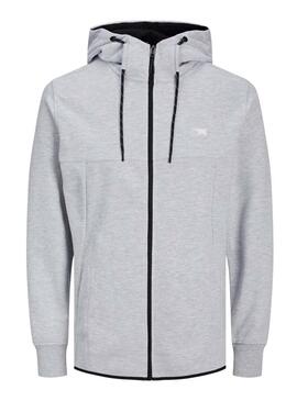 Felpa Jack & Jones Cerniera Grigio Uomo