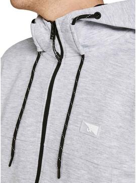 Felpa Jack & Jones Cerniera Grigio Uomo