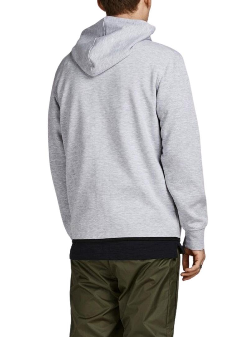 Felpa Jack & Jones Cerniera Grigio Uomo