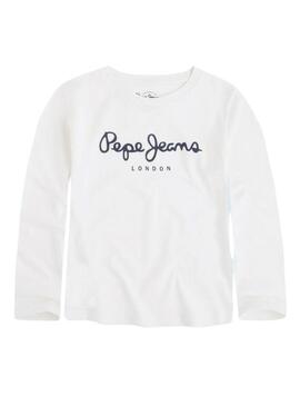 T-Shirt Pepe Jeans New Herman Bianco per Bambino