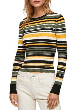 Pullover Pepe Jeans Billa Strisce Multicolor Donna