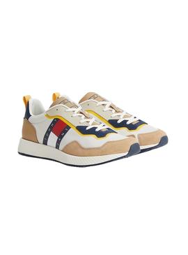 Sneaker Tommy Jeans Beige Retro per Uomo