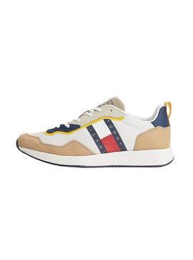 Sneaker Tommy Jeans Beige Retro per Uomo