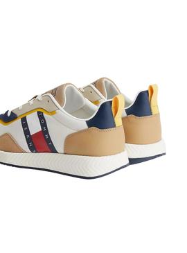 Sneaker Tommy Jeans Beige Retro per Uomo