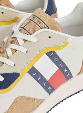 Sneaker Tommy Jeans Beige Retro per Uomo