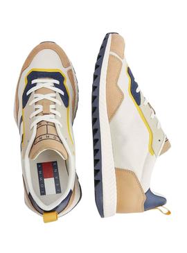 Sneaker Tommy Jeans Beige Retro per Uomo