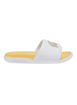 Flip Flops Lacoste Croco Dualiste Bianco e Giallo