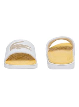 Flip Flops Lacoste Croco Dualiste Bianco e Giallo