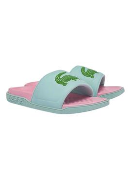 Flip Flops Lacoste Dualiste Turchese e Rosa Donna