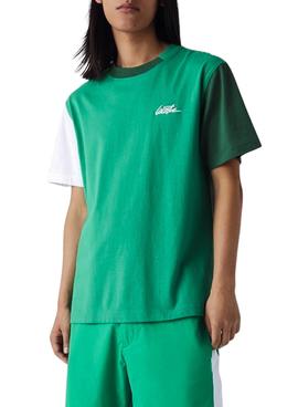 T-Shirt Lacoste Live Colore Block Verde