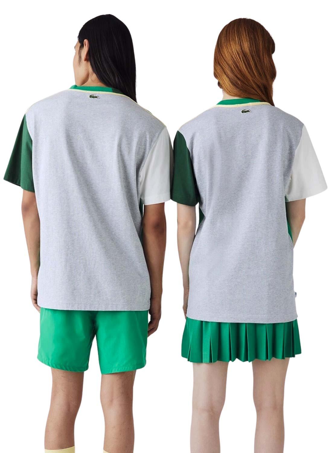 T-Shirt Lacoste Live Colore Block Verde