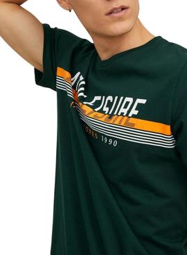 T-Shirt Jack & Jones Iron Verde per Uomo