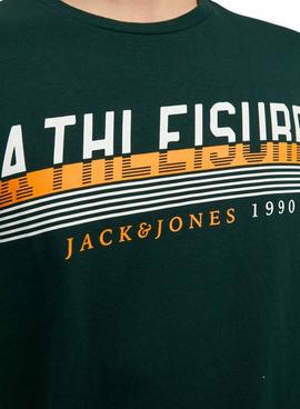 T-Shirt Jack & Jones Iron Verde per Uomo
