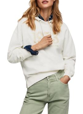 Felpa Pepe Jeans Sadie Bianco per Donna