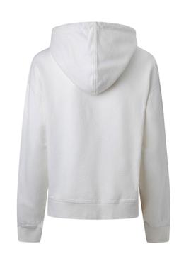 Felpa Pepe Jeans Sadie Bianco per Donna