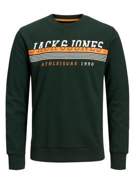 Felpa Jack & Jones Verde per Uomo