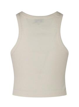 Crop Top Pepe Jeans Piera Bianco per Donna