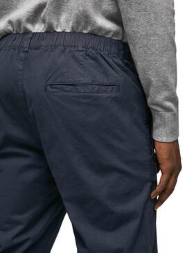 Pantaloni Pepe Jeans Jareth Blu Navy Uomo