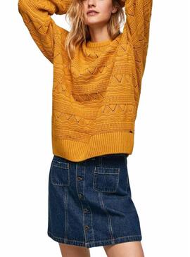 Pullover Pepe Jeans Bubby Giallo per Donna