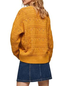 Pullover Pepe Jeans Bubby Giallo per Donna