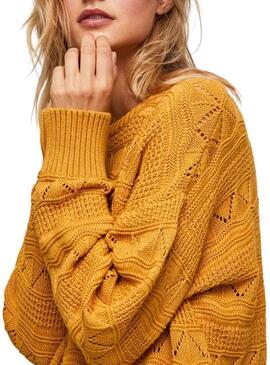 Pullover Pepe Jeans Bubby Giallo per Donna