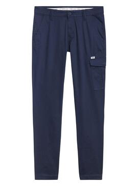 Pantaloni Tommy Jeans Scanton Blu Navy per Uomo