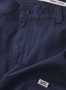 Pantaloni Tommy Jeans Scanton Blu Navy per Uomo