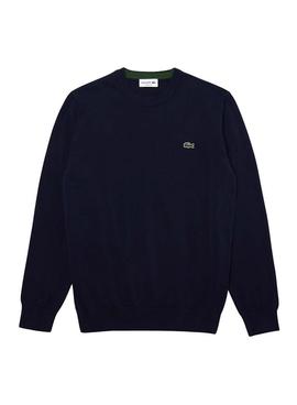 Pullover Lacoste Tricot Blu Navy per Uomo