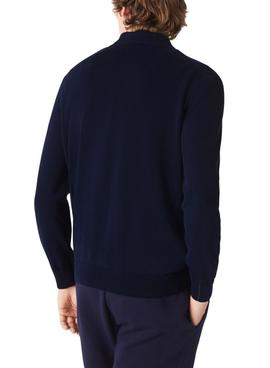 Pullover Lacoste Tricot Blu Navy per Uomo