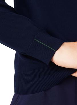 Pullover Lacoste Tricot Blu Navy per Uomo