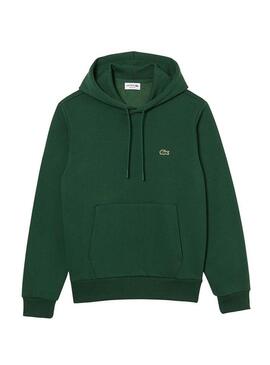 Felpa Lacoste Basic Capote Verde per Uomo