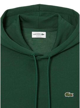 Felpa Lacoste Basic Capote Verde per Uomo