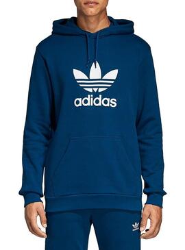 Felpe Adidas Trefoil Hoodie Blue Leyend Man