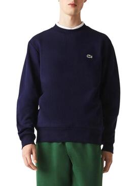 Felpa Lacoste Basic Blu Navy per Uomo