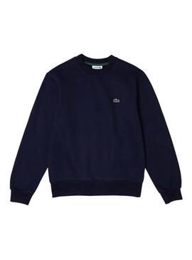 Felpa Lacoste Basic Blu Navy per Uomo