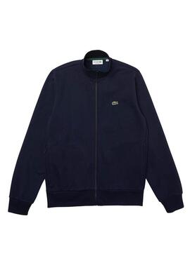 Felpa Lacoste Basica Cerniera Blu Navy