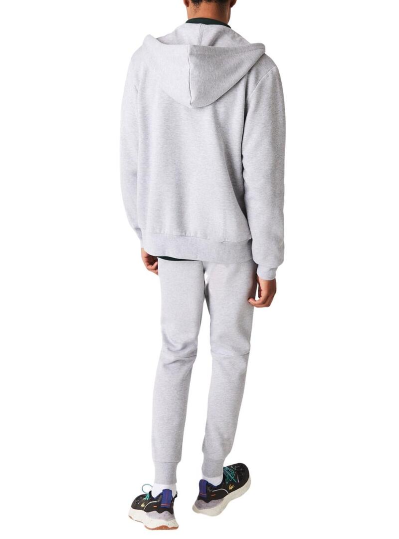 Tuta Sportiva Lacoste Hooded Grigio per Uomo