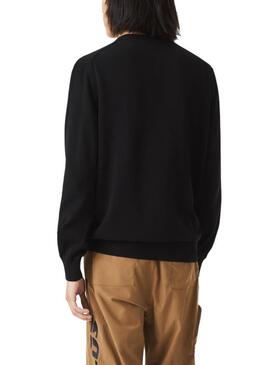 Pullover Lacoste Basic Nero per Uomo