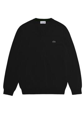 Pullover Lacoste Basic Nero per Uomo