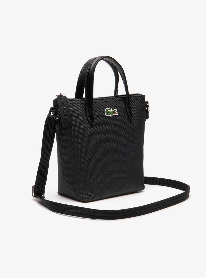 Borsa Lacoste Petit Pique Nero per Donna