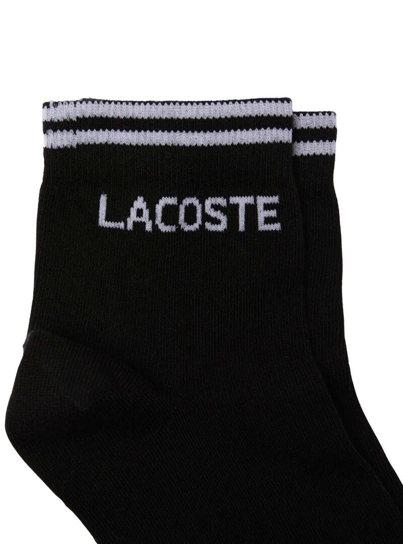 Pack2 Calzini Lacoste Sport Bianco Nero Uomo