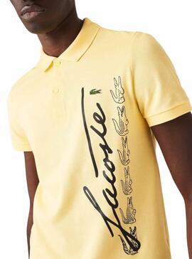 Polo Lacoste Regular Fit Giallo per Uomo