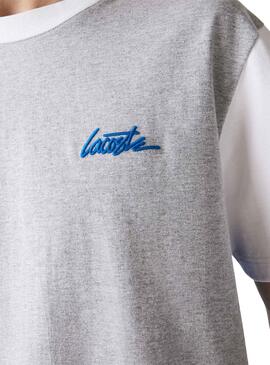 T-Shirt Lacoste Live Grigio per Uomo